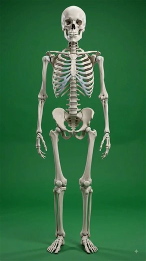 Human Skeleton Explained 🦴 | All Major Bones in 3D Animation #Shorts