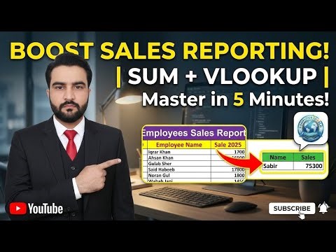 How to Use SUM + VLOOKUP Function in Excel | Combine Two Formulas in One Sheet | Excel Tutorial