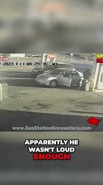Gas Station Encounter Takes Wild Turn On Camera 😳⛽ #Shorts