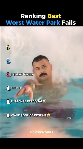 Top 5 Worst Water Park Fails#top5#ranking #waterpark #fails#waterslide#Summer#funny#fyp