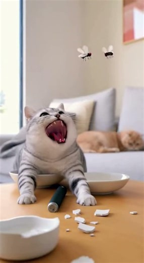 When you take housefly hunting TOO seriously... 😹🪰#CatsOfYouTube