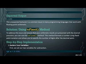 How to Fix JavaScript Arithmetic Subtraction Giving Extra Unwanted Decimal Digits