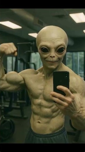 Alien bodybuilder #ai #alien #workout #muscle #bodybuilding