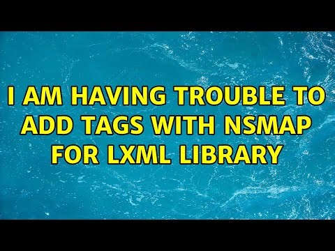 I am having trouble to add tags with nsmap for lxml library