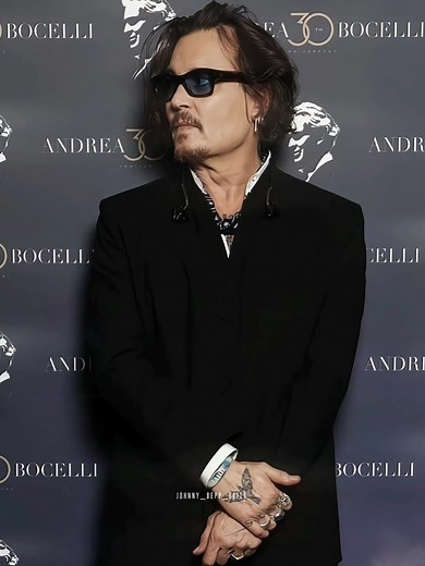 Johnny Depp Performing with Andrea Bocelli (2024) #JohnnyDepp #JD