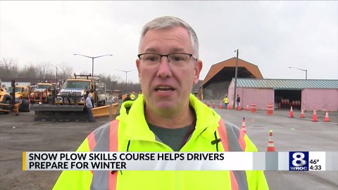 Traffic cones become ‘snow’ as plow drivers sharpen winter skills