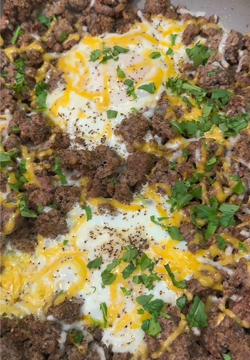Delicious Ground Beef Scramble Over Rice Recipe