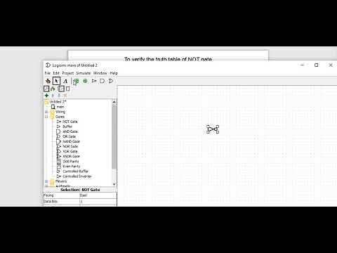 NOT gate Using Logisim Simulator