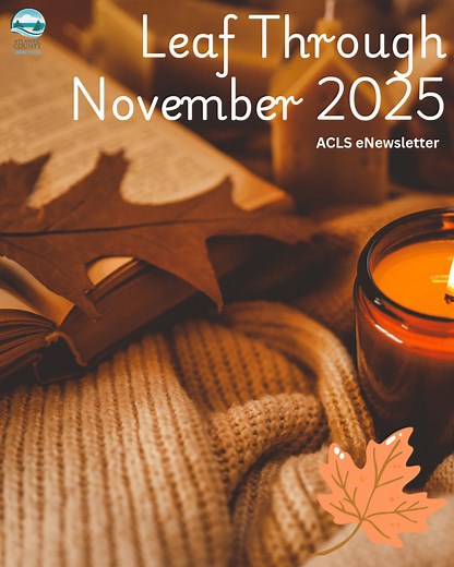 The ACLS November 2025 eNewsletter is here! Discover reading recommendations, upcoming programs, and festive happenings around the library ➡️bit.ly/47LbjVX 📬 Subscribe now and bring a little library warmth to your inbox each month. #aclsnews #aroundacls #atlanticcounty #atyourlibrary | Atlantic County Library System