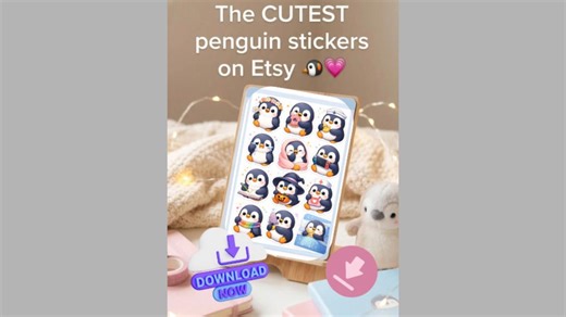 Penguin Sticker Sheets – Planner Stickers (digital Download, 24 Total ) - Etsy