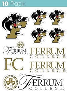 Ferrum College 10 Pack Collegiate Vinyl Decal Sticker Officially Licensed Collegiate Product