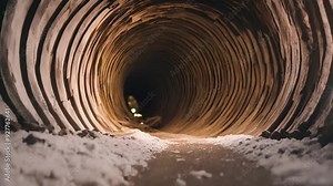 The sound of wind howling through a canyon or tunnel: