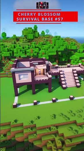 Build an Amazing Cherry Survival Base in Minecraft! 🏡(57)