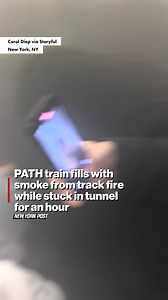 84K views · 888 reactions | Panic ensued on a NYC-bound PATH train when one of the cars became trapped in the tunnel and began to fill with smoke, leaving passengers terrified and desperate for safety. | New York Post | Facebook