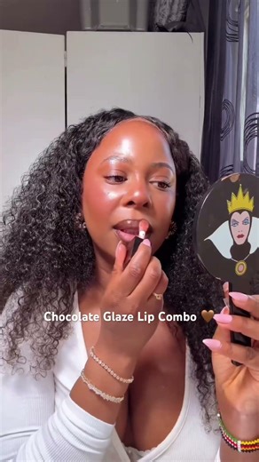 🤎 Chocolate Glaze Lip Combo for Brown Girls ✨ #MelaninMakeup #LipTutorial #Shorts