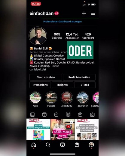 🔂🔁Wie kann man Instagram zwischen Profilen wechseln? | #FragdenDan #Shorts