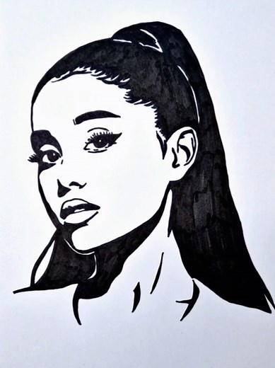 Easy Drawing Tutorial: Sketching Ariana Grande