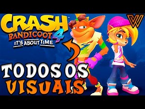 Todas as SKINS / VISUAIS do Crash & Coco em Crash Bandicoot 4 It's About Time