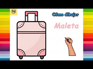 Cómo dibujar una maleta fácil paso a paso | No.9 ARTES
