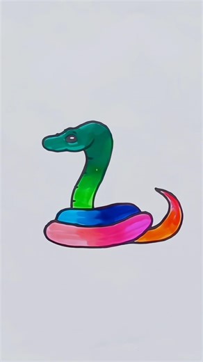 Satisfying Snake Drawing #art #creativeartemoji #fypシ゚viral #shorts #trendingshort #snake