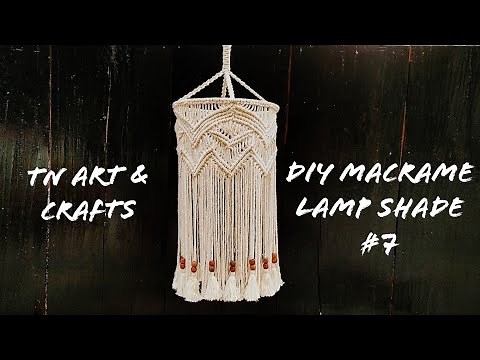 DIY MACRAME LAMPSHADE #7, Tip how to add macrame tassels