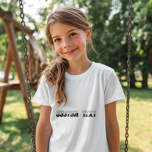 Custom Text T-shirt, Personalized Graphic Tee, Minimalist Design - Etsy