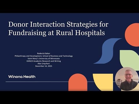 GM623 Donor Interaction Strategies for Rural Hospitals WH Branded Roderick Baker 12 14 25
