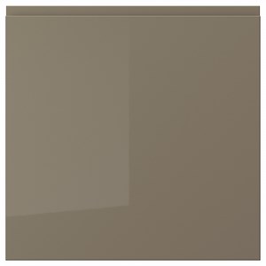 VOXTORP door, high-gloss dark grey-brown, 60x60 cm  - IKEA Norway
