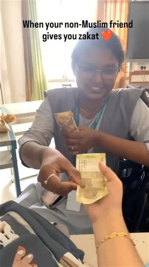 When your non-Muslim friend gives you zakat🧿🫶🏻 |insta id:healingspace_byfouziya |