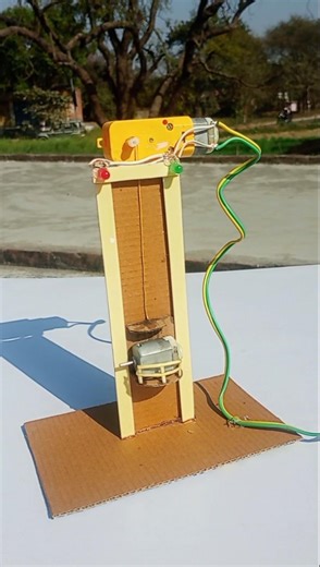 Electric Elevator Lift Power With gear Motor | #schoolproject #diy #shorts