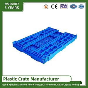 [Hot Item] Agricultural Collapsible Storage Stackable Plastic Crate Plastic Vegetable Plastic Foldable Crate Collapsible Storage Crate