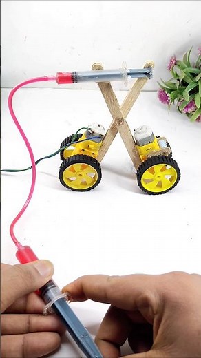 "Foldable Car Mechanism | Simple Hydraulic Science Project"