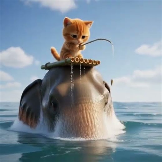 Cat: That’s not a fish! The ocean is exploding! #cat #funny #cute