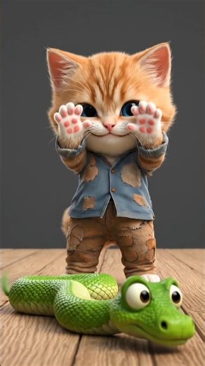 Saap se dosti? Kitty ka funny reaction 😂