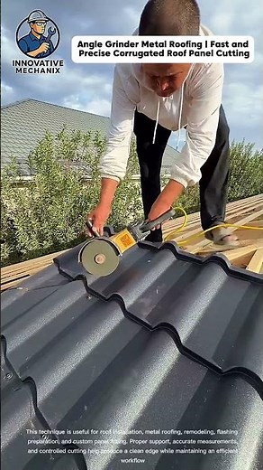 Angle Grinder Metal Roofing | Fast and Precise Corrugated Roof Panel Cutting