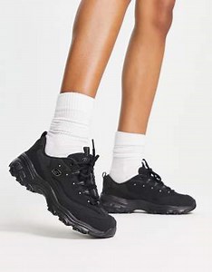 Skechers D'Lites Play on trainers in black  | ASOS