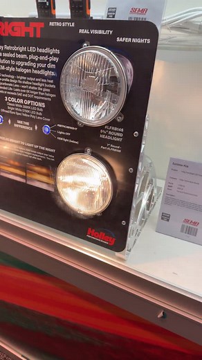 Holley Performance Retro Bright LED headlights with old school sealed beam looks and new school high performance output #sema #semashow #semashow2025 #newproductshowcase | Quadratec