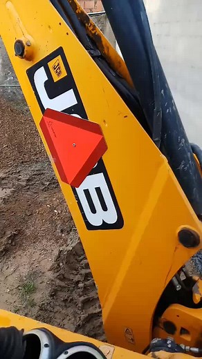 JCB Backhoe Loader Operations on Construction Site