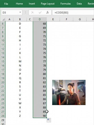 RUMUS EXCEL CODE UNTUK MENGETAHUI KODE KARAKTER #excelformula #belajarexcel #exceltips