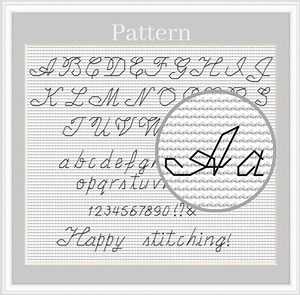 Backstitch Alphabet, Cross Stitch Fonts, Cursive Alphabet, Cross Stitch Letters, Cursive Font - Etsy UK