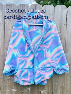 Fleece Crochet Cardigan PATTERN: Easy Snuggle Shawl (PDF Pattern) - Etsy Canada