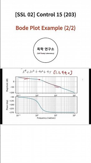 [Shorts #203] [SSL 02] Control 15 - Bode Plot Example (2/2)