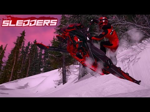 Avoiding trees and rocks in this tough snowmobile simulator! #crossplay #simulatorgames #sledders