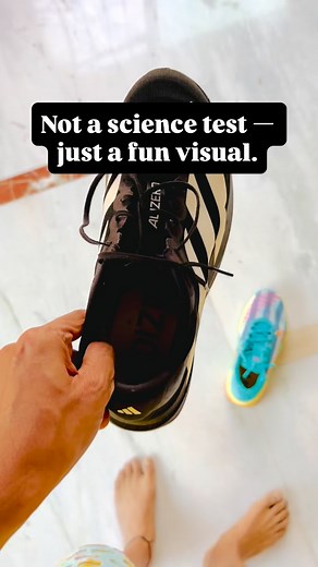 Gym Shoe Vs. Running Shoe Not a science test — just a fun visual. Running = cushion bounce Training = flat stable Drop test doesn’t lie 👟⬇️ Watch this: One shoe bounces like a trampoline… The other falls flat and stable. That’s the real difference between running shoes vs gym shoes 👇 🏃‍♂️ Running Shoe (the one that bounced) Built with soft, thick cushioning Absorbs impact for forward motion Amazing for running BUT too unstable for lifting — your foot wobbles on every rep 🏋️‍♂️ Training Shoe 