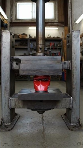 coca cola can crushing to hydrolic press machine ⚒️