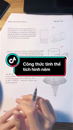 Công thức tính thể tích hình nêm #mayhoctoanvtn