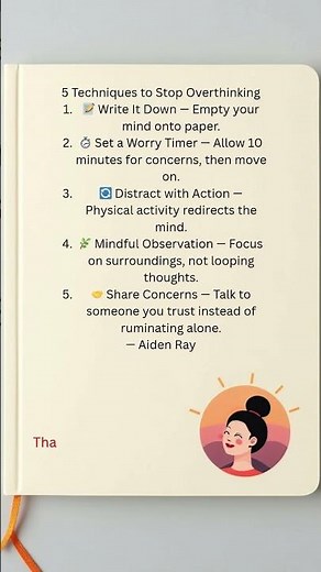 5 Techniques to Stop Overthinking | Calm Your Mind Fast #mindset #innerpeace