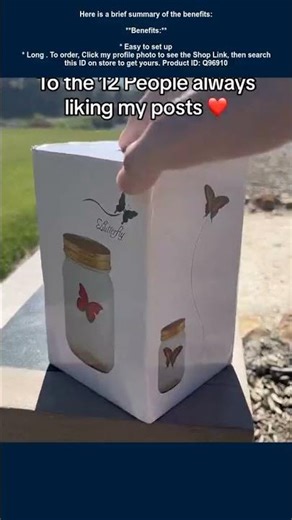 Butterfly Jar, decorative butterfly with LED light.