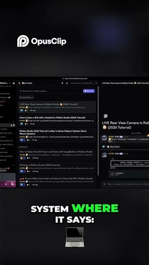 LIVE Camera System in Roblox Studio 🤯 (Rear View Camera Tutorial) | #shorts