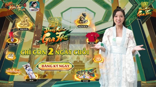 ⛔️ TIN KHẨN: CHỈ CÒN 2 NGÀY ĐỂ BÁO DANH THAM GIA VÒNG LOẠI DANH KIẾM GIA TỘC Quà thì ê hề nhưng phải đăng ký tham gia mới nhận được nha huynh tỷ ơi, chỉ còn 2 ngày để bước gần hơn đến Hoàng Lân Ấn, báo danh liền đi ạ 💪💪💪 - Thu Lâm - | Kiếm Thế Origin